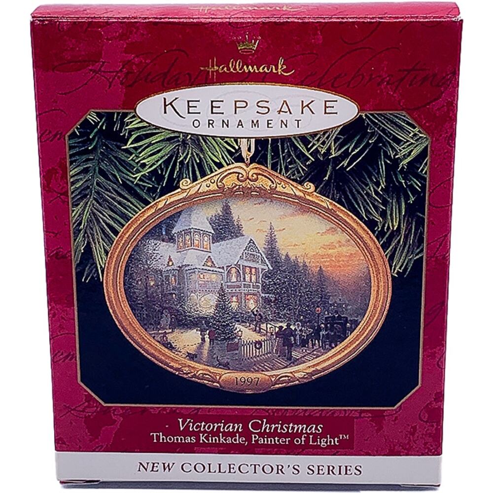 1997 Hallmark Keepsake Thomas Kinkade Victorian Christmas Ornament in Box